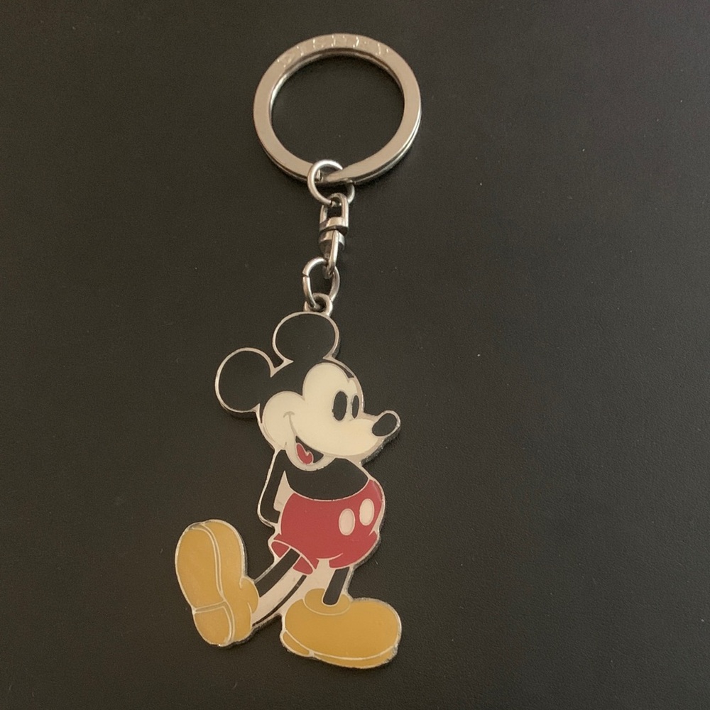 Mickey Mouse Keychain with Red and Yellow Accents